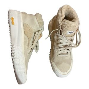 Anthropologie x Brandblack Bravo Faux Shearling Sneaker $248 Sz 8 Cream